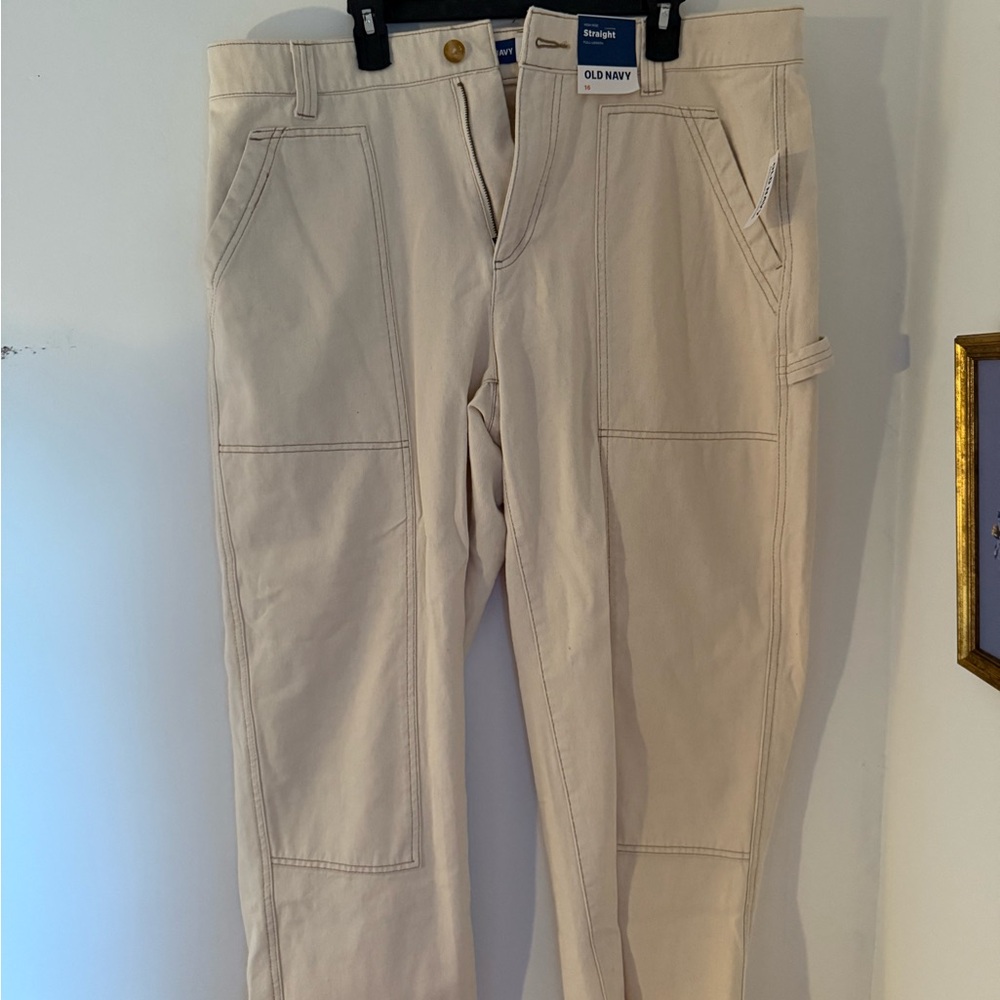 Old Navy Men's Cream Cargo Pants